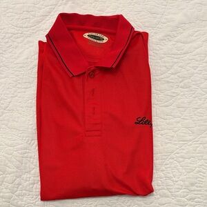Eli Lilly and Company corporate Men's Red Polo Shirt